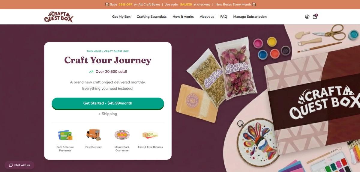 Craft Quest portfolio preview