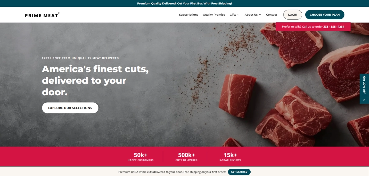 Prime Meat portfolio preview