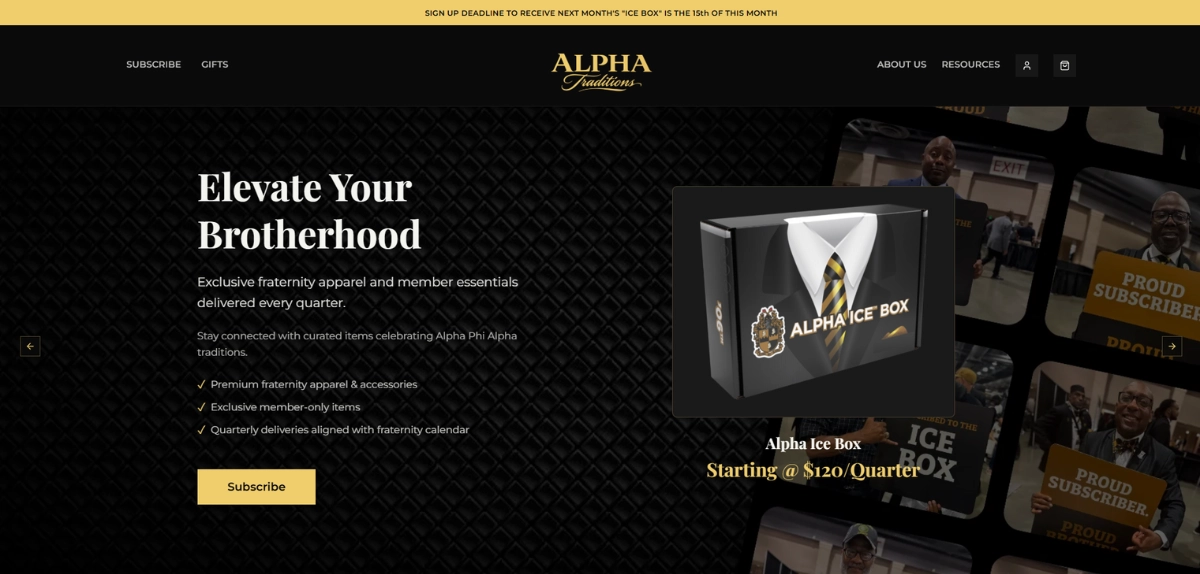 Alpha Traditions portfolio preview