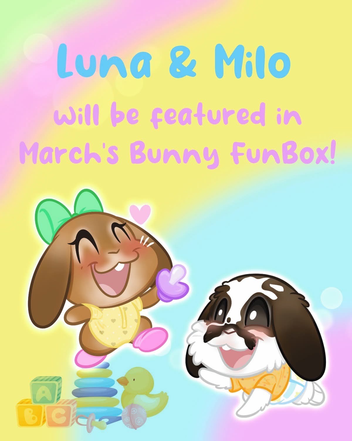 Adorable bunny-themed vinyl sticker pack
