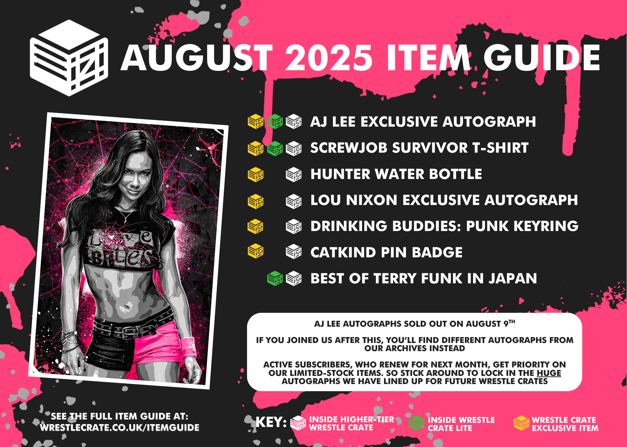 Wrestle Crate Items - August 2025