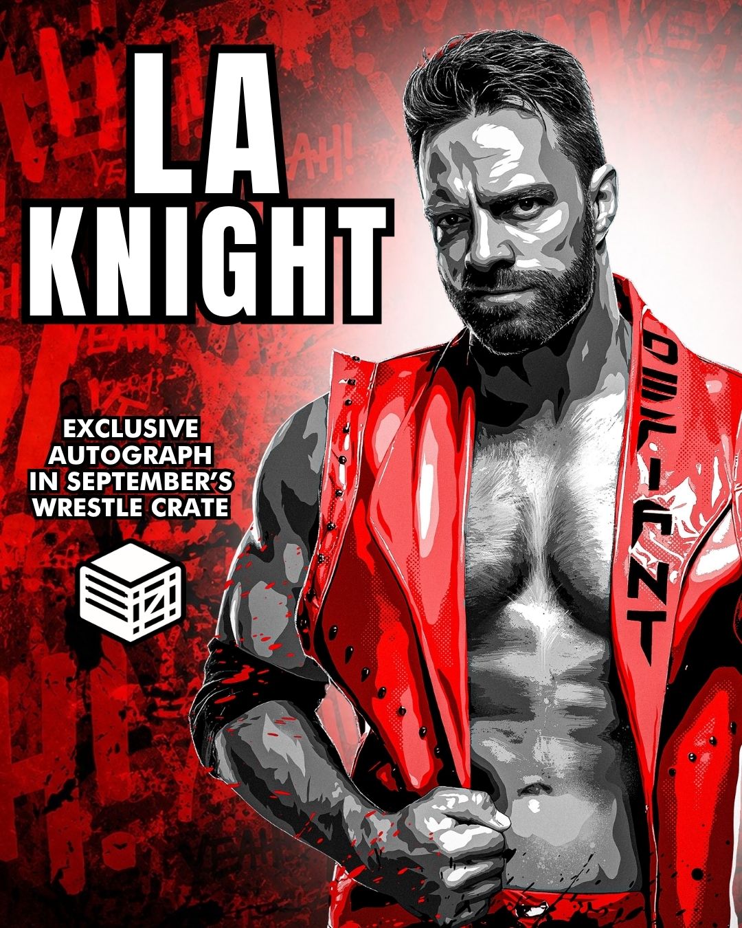 LA Knight Exclusive Autograph - Wrestle Crate