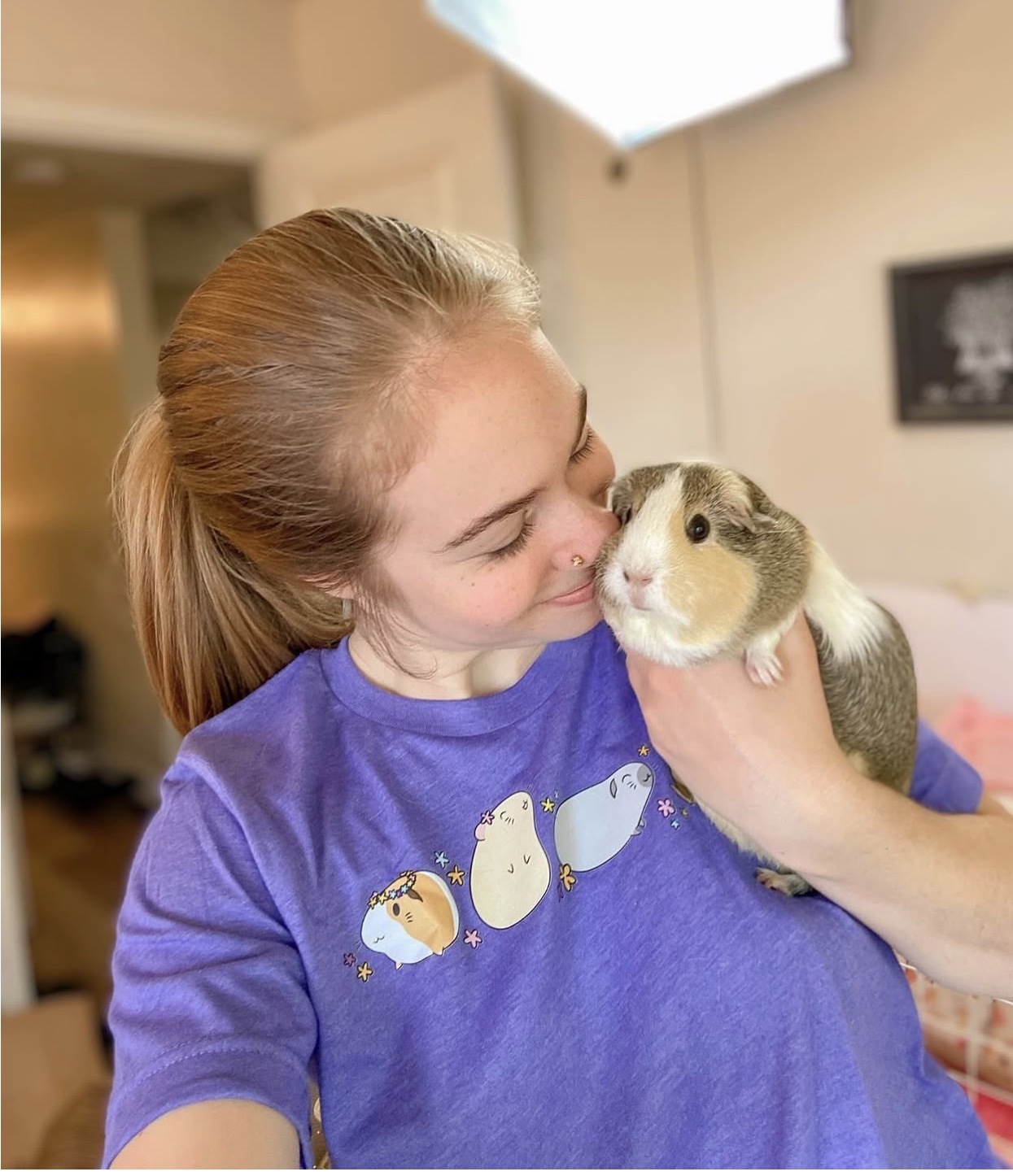 Autumn themed Guinea Pig FunBox T-shirt featuring cute piggy design