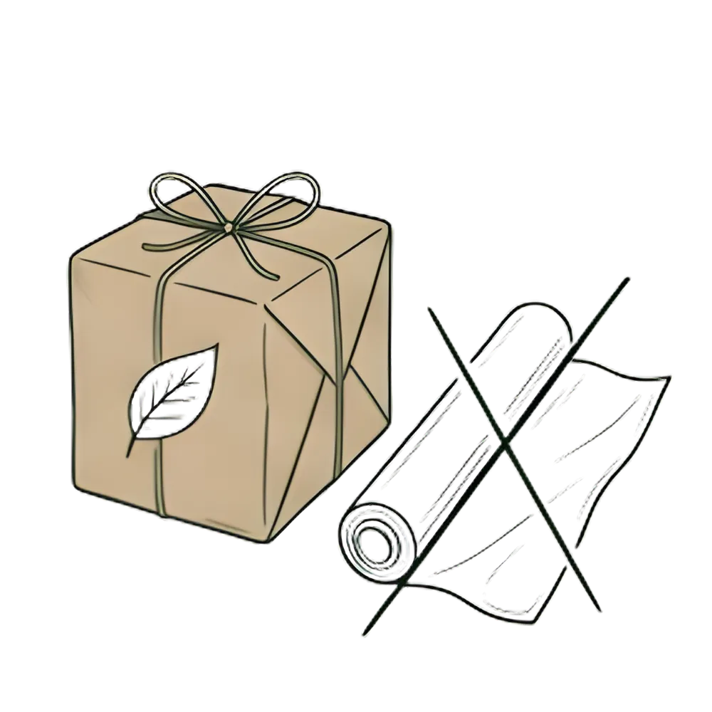 No plastic packaging