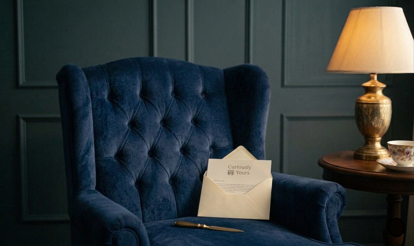 Cozy corner with chair and letter