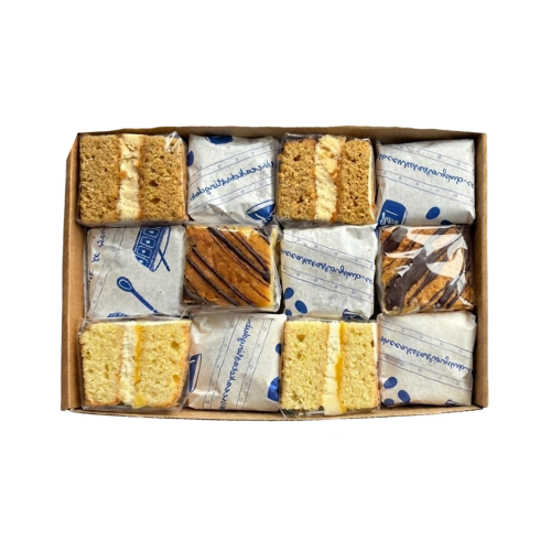 All bakes are individually wrapped in compostable/recyclable packaging