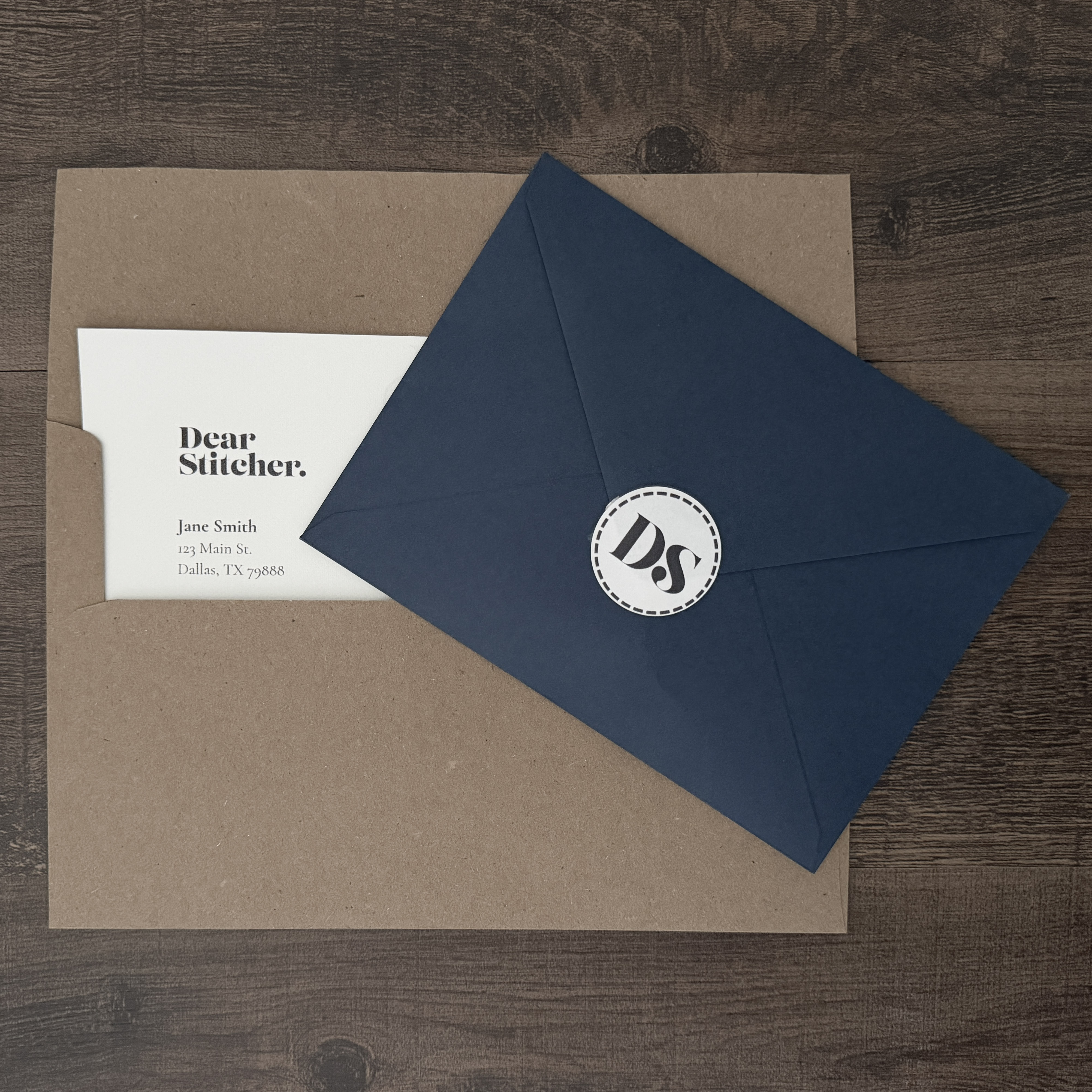 Dear Stitcher gift voucher card
