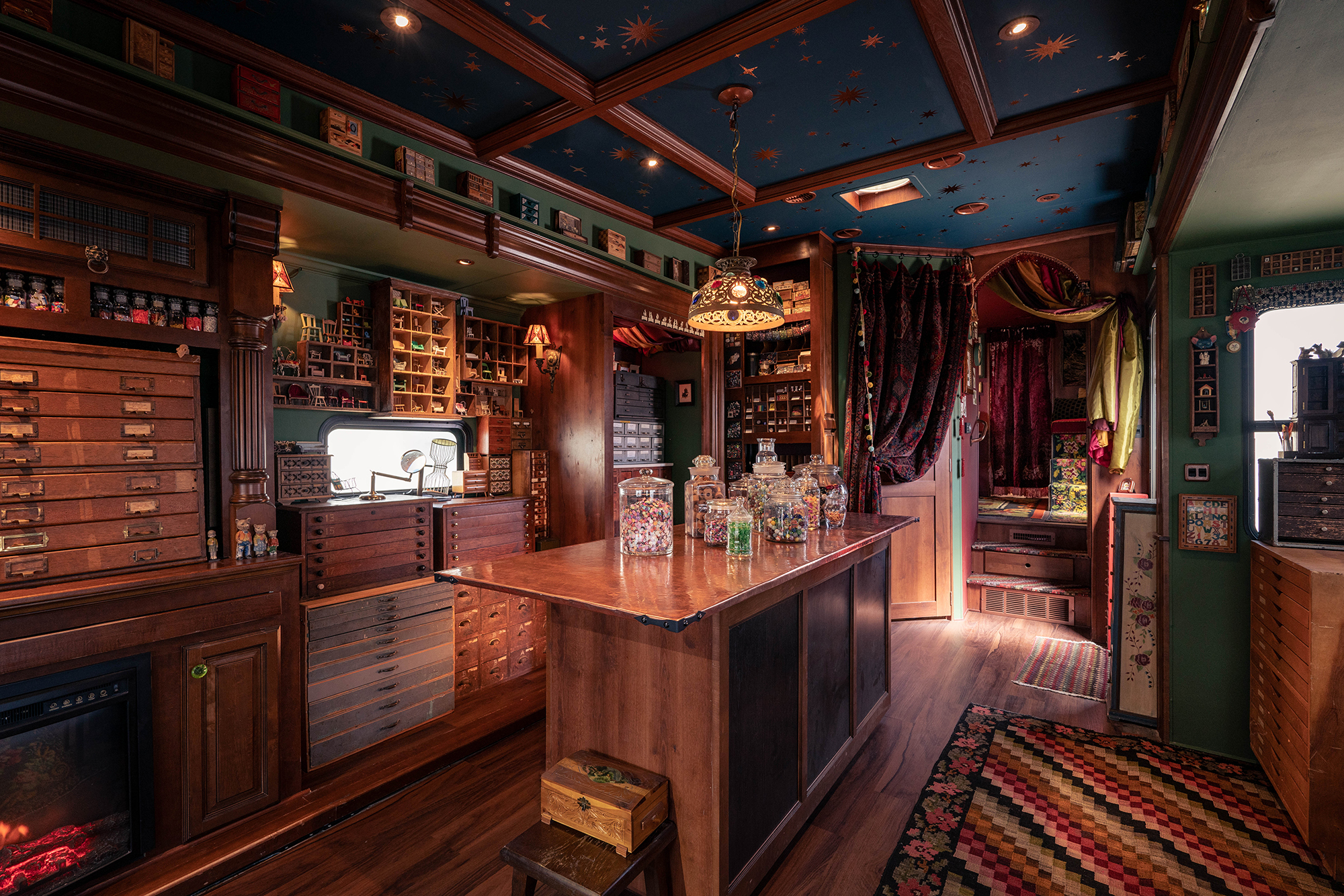 Office of Collecting & Design Mobile Trailer Interior