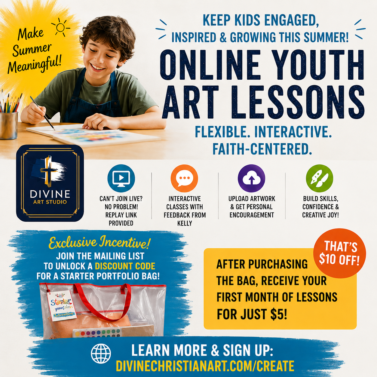 Divine Christian Art studio website preview