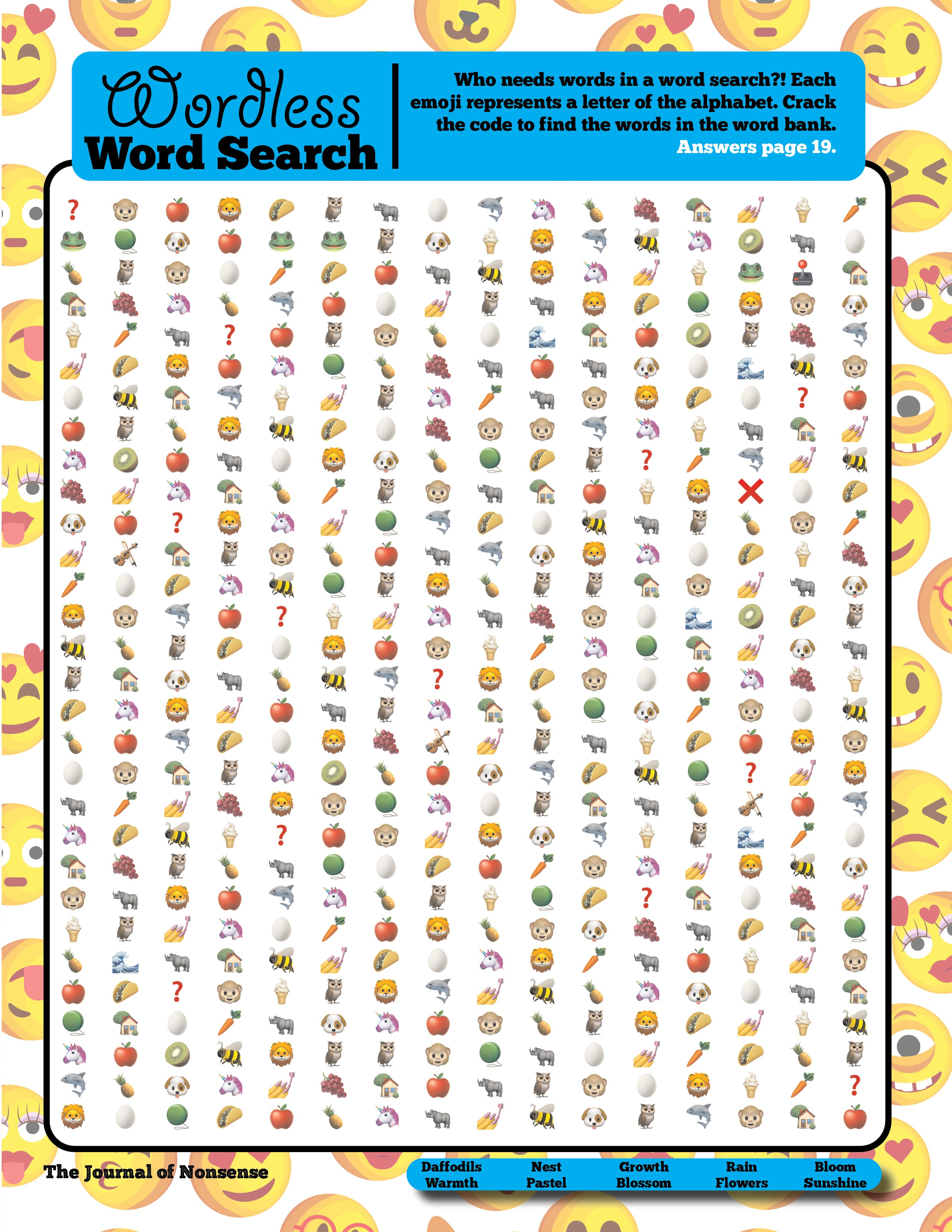 Wordless Word Search puzzle