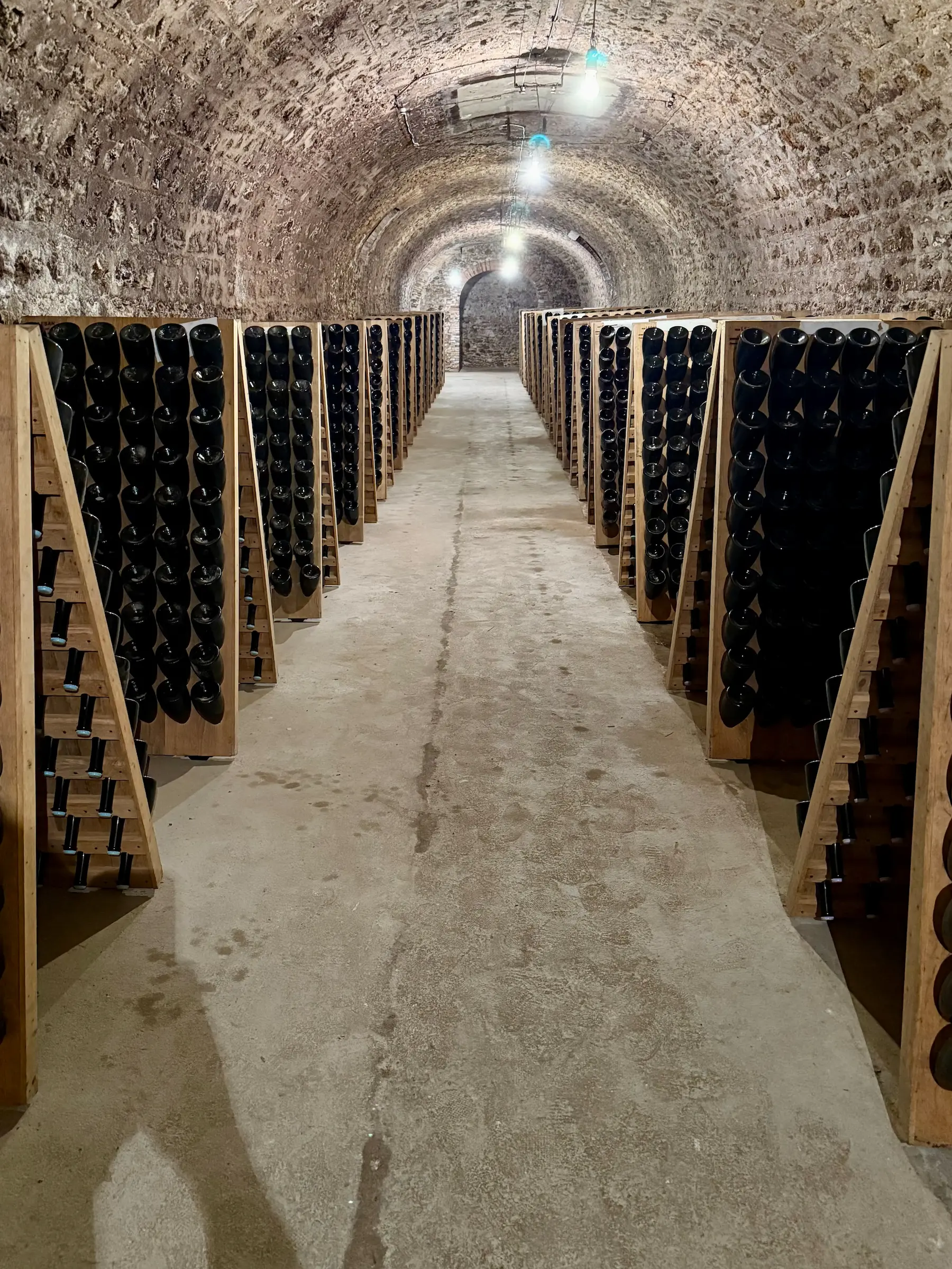 Sparkling wine glasses ready for tasting