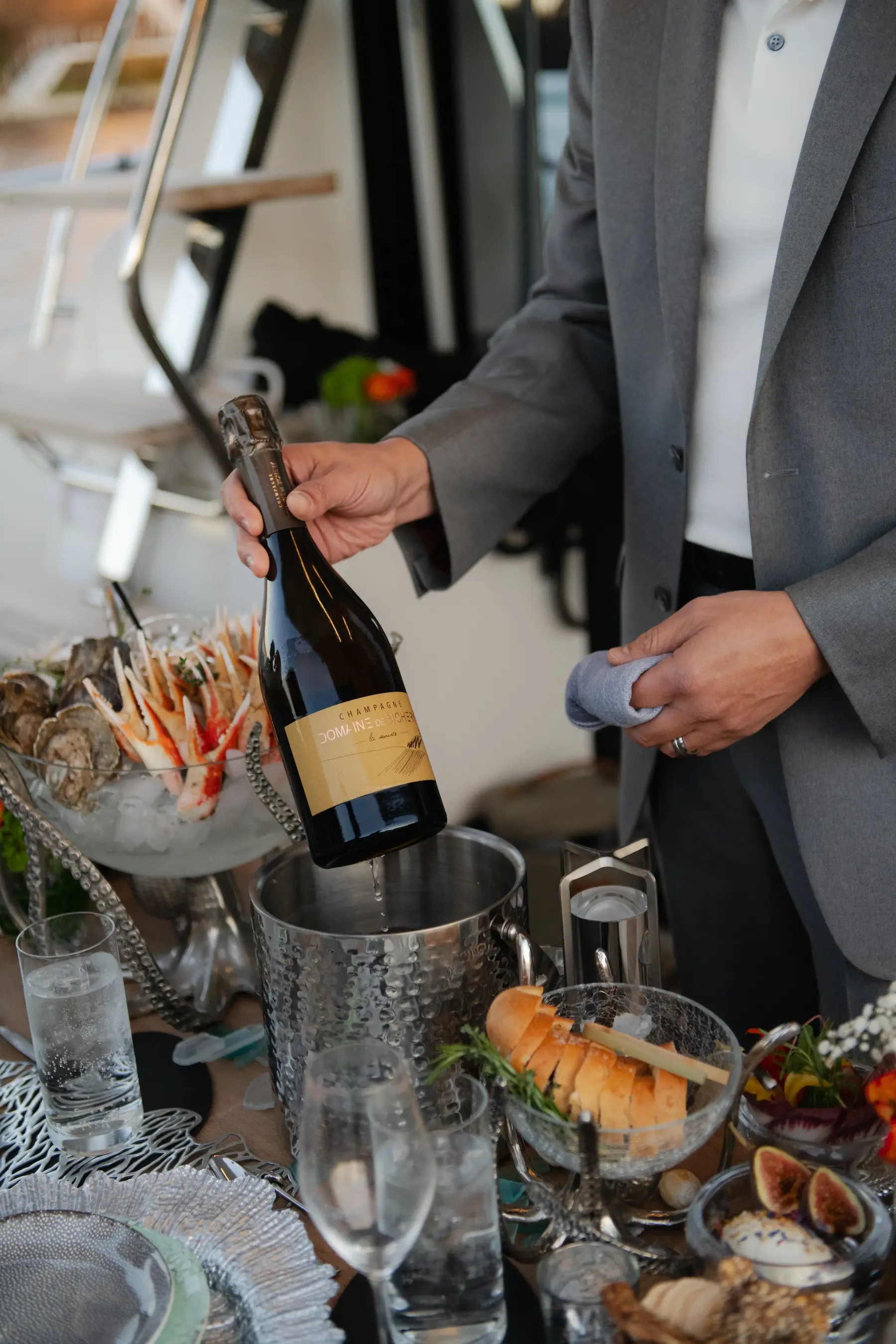 Premium champagne bottles from small growers