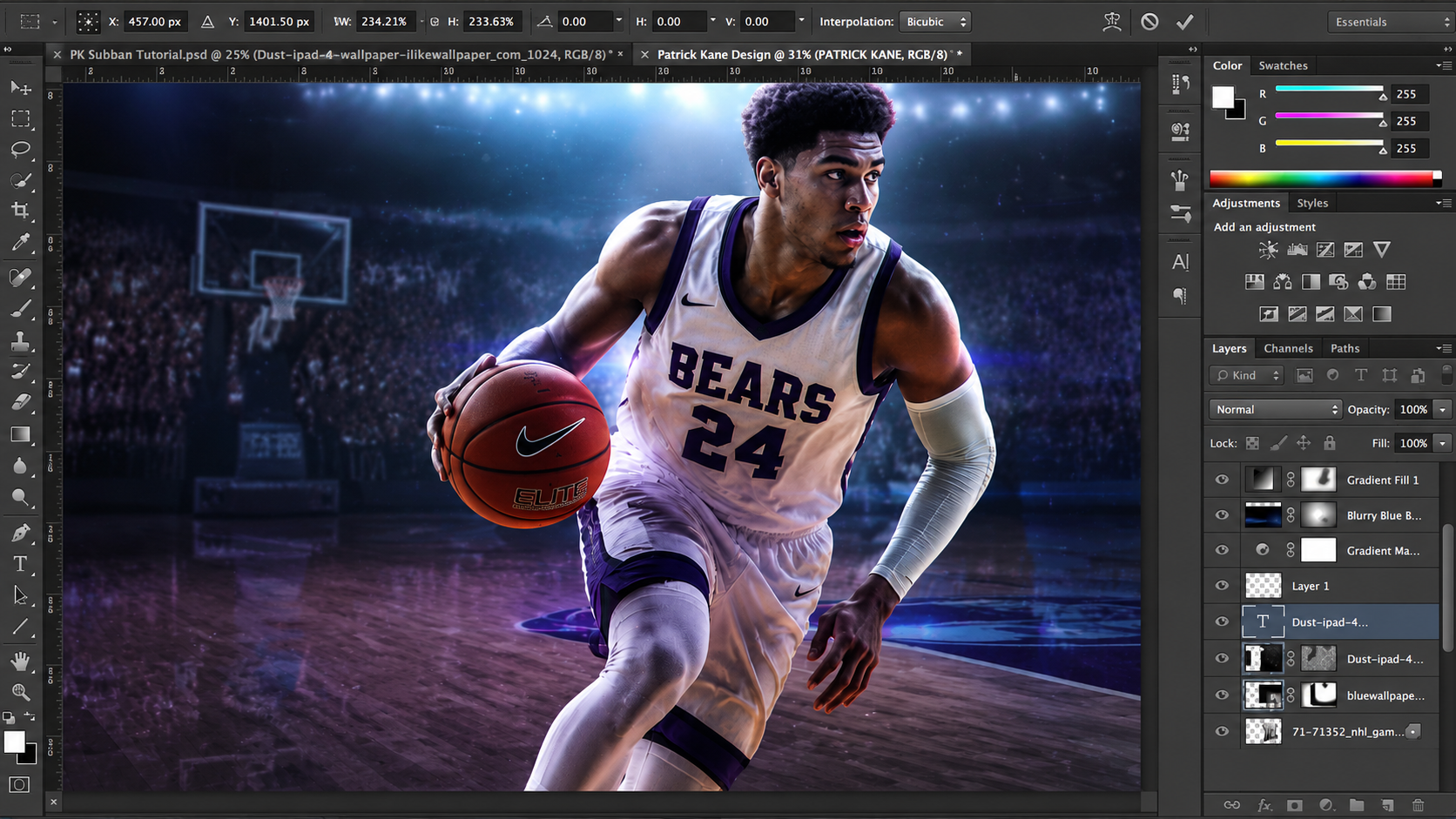Custom basketball graphics by FirstDown Designs